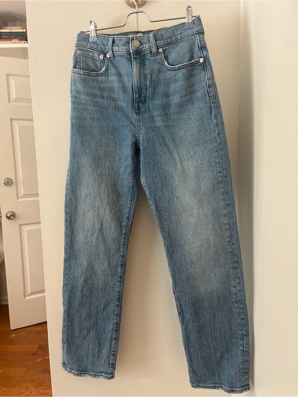 Madewell Washed Light Blue Straight-Leg Jeans